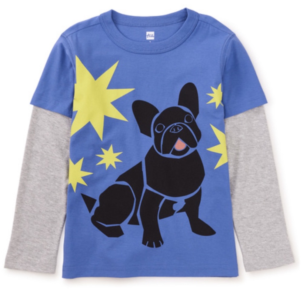 Tea size 16 Frenchie Layered Graphic Tee- GUC for star graphic
